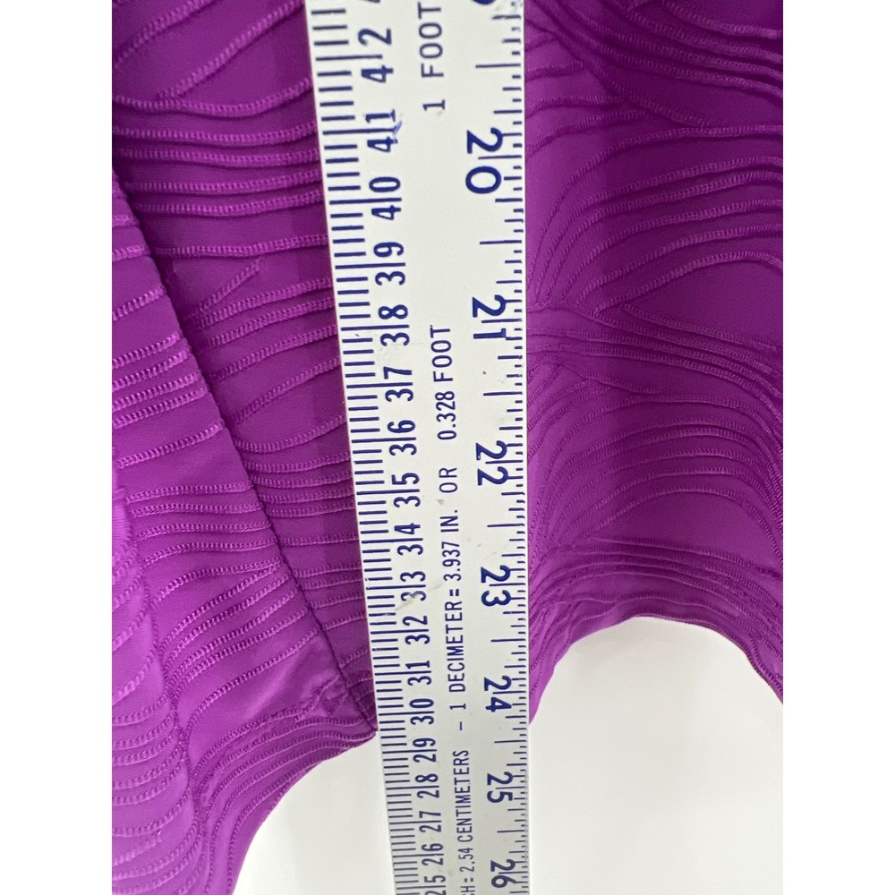 Dana Buchman Purple Textured Wave V-Neck Sleeveless‎ Top Petites PL - Picture 4 of 8